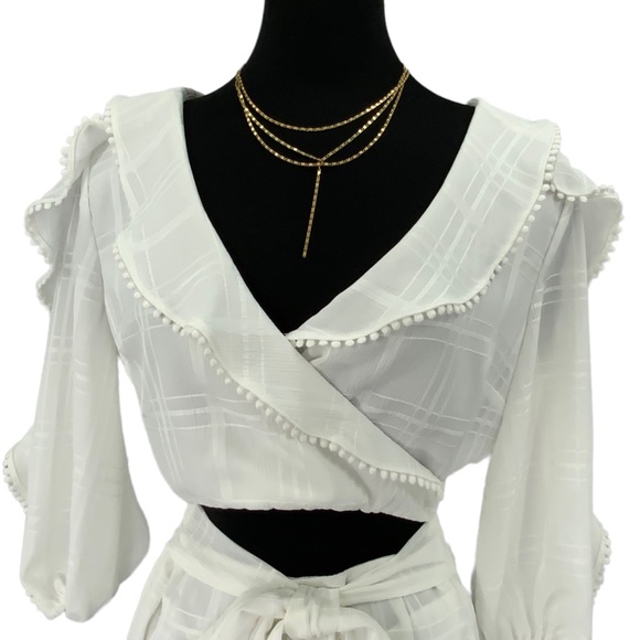 Majorelle White Ruffle Romper B2 - Picture 5 of 14